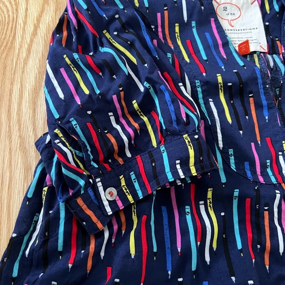 Anthropologie 2 of 52 Conversations Pencil Blouse shirt top teacher - Picture 4 of 6